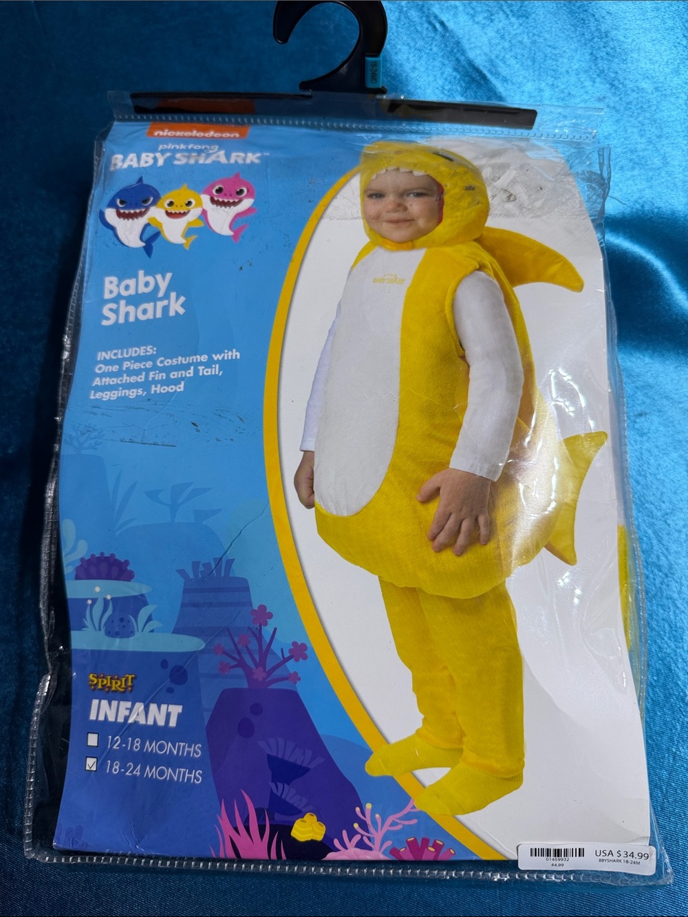 Nickelodeon Baby Shark Yellow and White Infant Costume